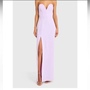 Amanda Uprichard Lavender Strapless Prom Dress